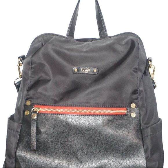 Tutuilo New York Black BookBag with Gold hardware - Picture 3 of 10